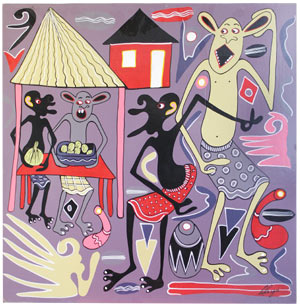 Georges Lilanga painting