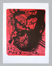 Jonathan Meese Marx Revolution Lithografie Grafik